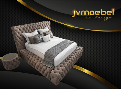 Bett Textil Schlafzimmer Möbel Luxury Moderne Betten Chesterfield Boxspring Neu